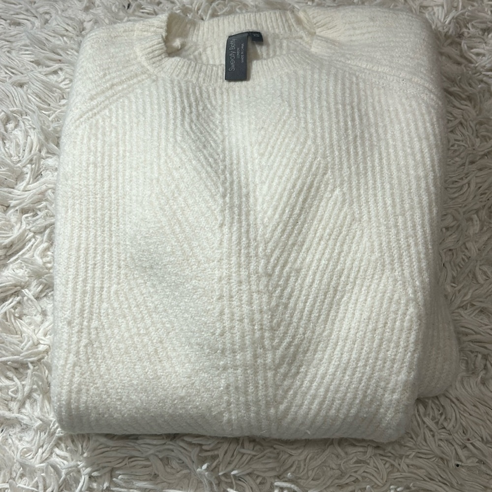 Sweaty Betty: White Sweater